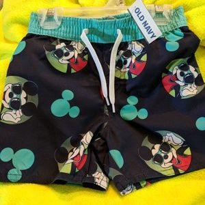 NWT Mikey Mouse swim trunks